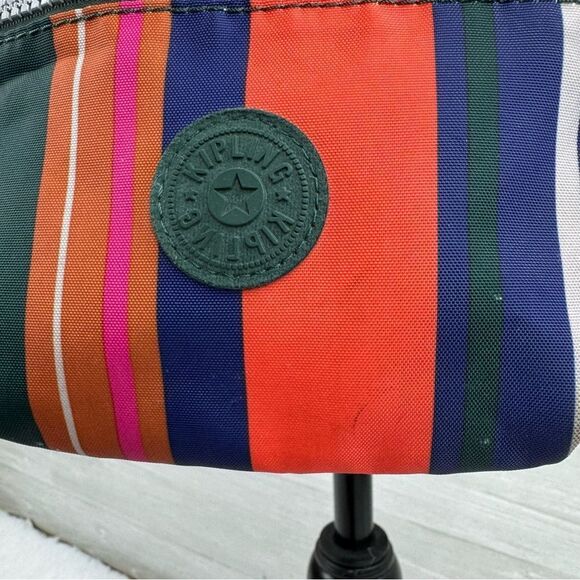 Kipling Alvar Rainbow Striped Nylon Crossbody Purse - Picture 4 of 12